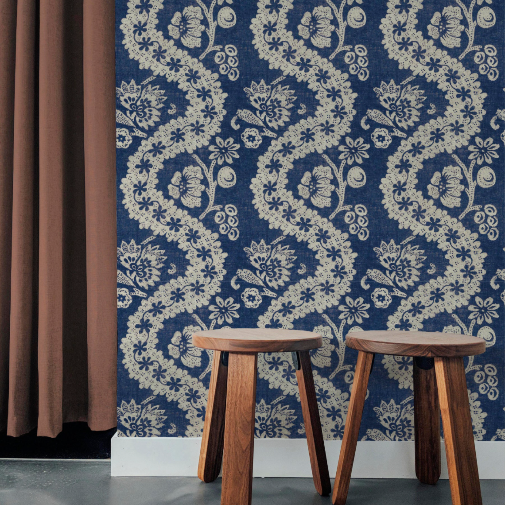 'Oratorio' Wallpaper in Blue - Screenshot 2025 03 20 At 15 23 16