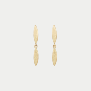 Handmade 18K Golden Seed Double Studs - Sia Taylor Me21 Y Yellow Gold Earrings 1