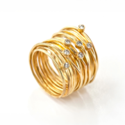 Handcrafted 18K Gold with 7 0.3 pt Diamonds Ring - Untitled 1