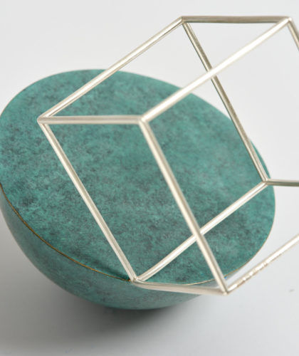 The Garnered - Ane Christensen Cube Bowl Verdigris The Garnered Object