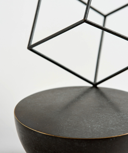 The Garnered - Ane Christensen Cube Bowl Brass Close Up The Garnered Jpg 1